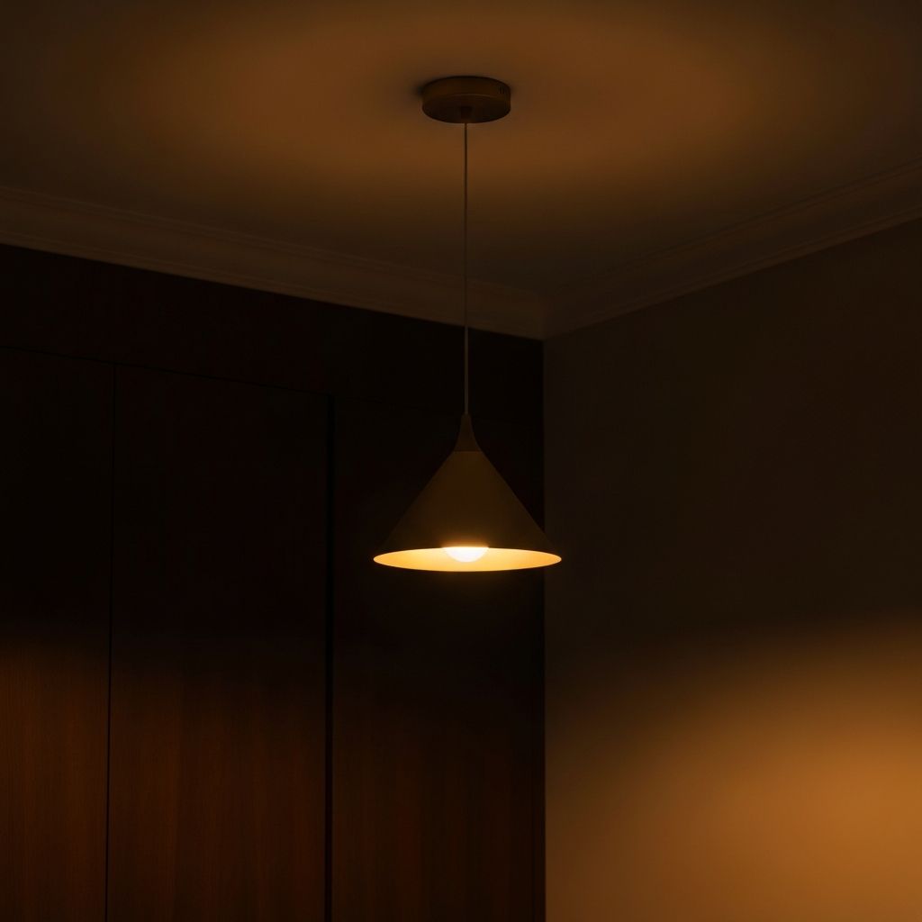 Premium pendant lamp in a dark interior